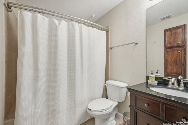 4111 Medical Dr Unit A 204, San Antonio, TX 78229 - full bathroom featuring vanity, toilet, and a shower with curtain