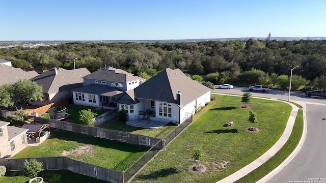 1105 Limestone, New Braunfels, TX 78132 - drone / aerial view with a forest view and a residential view