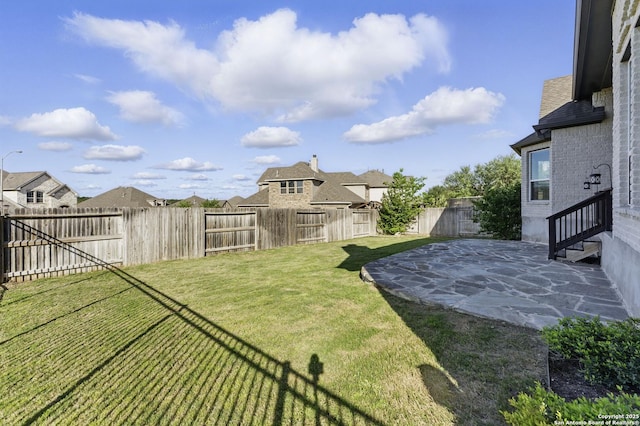 1105 Limestone, New Braunfels, TX 78132 - view of yard featuring a patio area, a fenced backyard, and a residential view