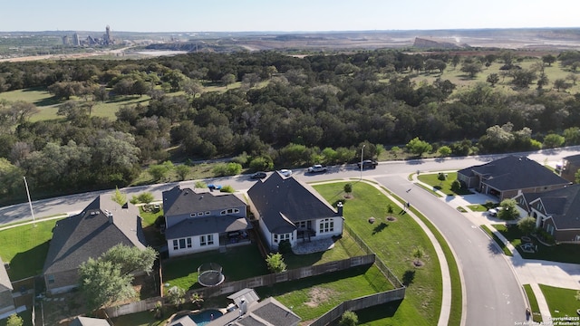 1105 Limestone, New Braunfels, TX 78132 - drone / aerial view featuring a forest view
