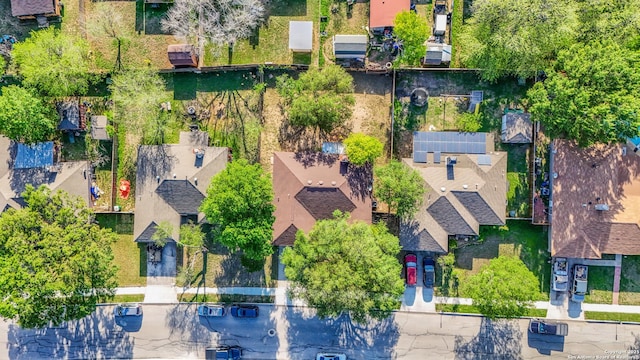 bird's eye view with a residential view