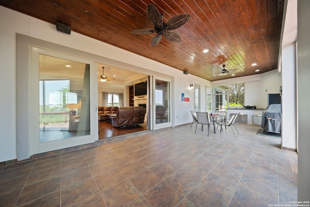 view of sunroom
