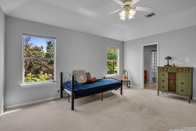 8114 Pimlico Ln, Boerne, TX 78015 - bedroom featuring light carpet, baseboards, multiple windows, and visible vents