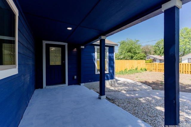 view of patio / terrace with fence