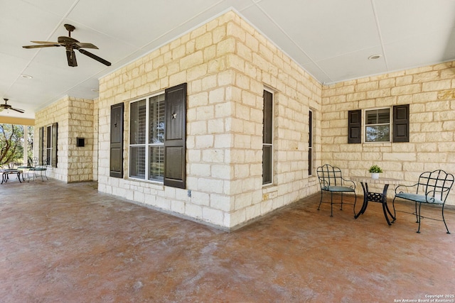 23954 Cibolo Vw, San Antonio, TX 78266 - view of patio / terrace with ceiling fan