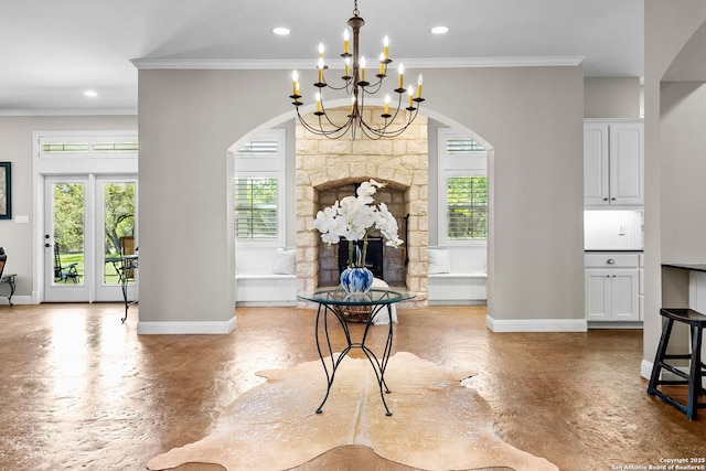 23954 Cibolo Vw, San Antonio, TX 78266 - interior space with concrete floors, baseboards, and plenty of natural light