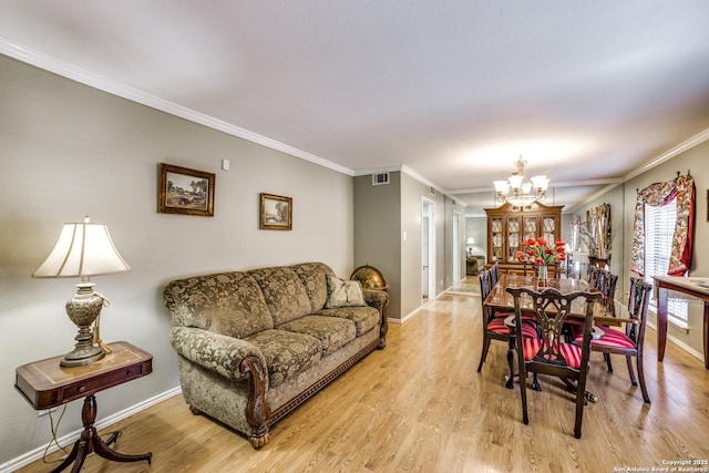 2910 Bee Cave, San Antonio, TX 78231 - dining space with a chandelier, wood finished floors, baseboards, and crown molding