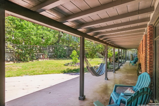 800 Eventide, Terrell Hills, TX 78209 - view of patio with a fenced backyard