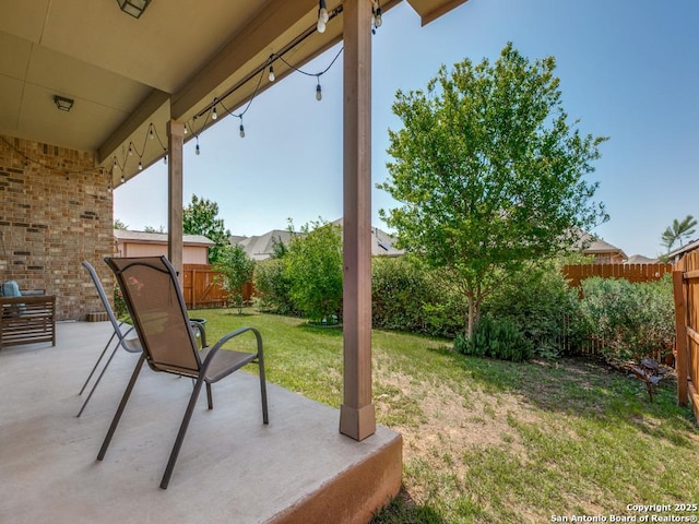 view of patio / terrace with a fenced backyard