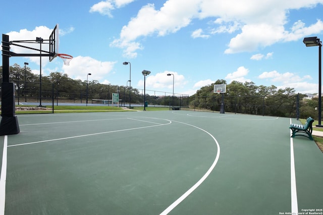 224 E Copper Trce, New Braunfels, TX 78132 - view of sport court with community basketball court and fence