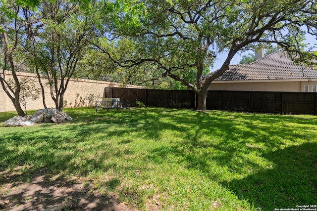 19211 Tierra Cv, San Antonio, TX 78258 - view of yard featuring a fenced backyard