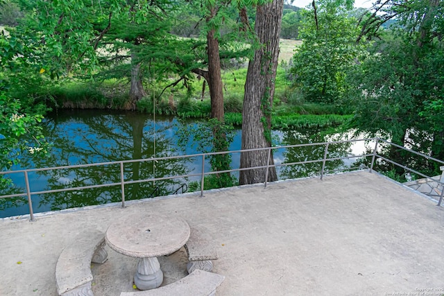 320 Overland Trl W, Hunt, TX 78024 - view of patio featuring a water view