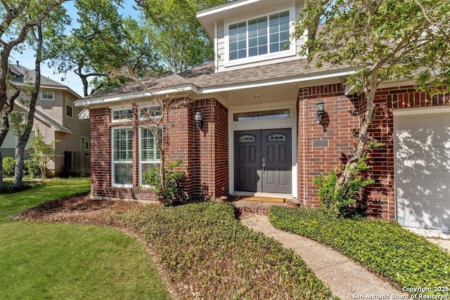2047 Thicket Trail Dr, San Antonio, TX 78248 - entrance to property with a yard and brick siding