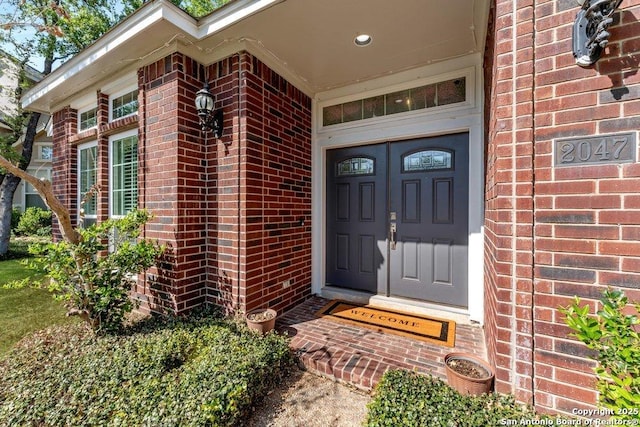 2047 Thicket Trail Dr, San Antonio, TX 78248 - view of exterior entry featuring brick siding