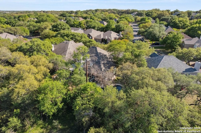 2047 Thicket Trail Dr, San Antonio, TX 78248 - bird's eye view featuring a forest view and a residential view