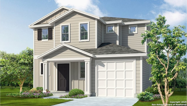 1147 Andean Emerald, San Antonio, TX 78253 - view of front of home featuring driveway, a garage, and roof with shingles