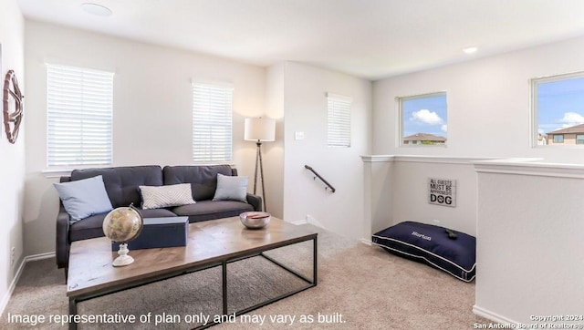 1147 Andean Emerald, San Antonio, TX 78253 - carpeted living room with baseboards and a healthy amount of sunlight