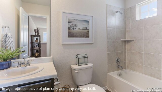 1147 Andean Emerald, San Antonio, TX 78253 - bathroom with toilet, vanity, and  shower combination