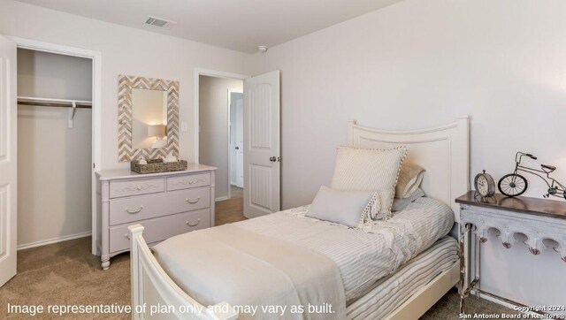 1147 Andean Emerald, San Antonio, TX 78253 - bedroom with visible vents, baseboards, a closet, and light colored carpet