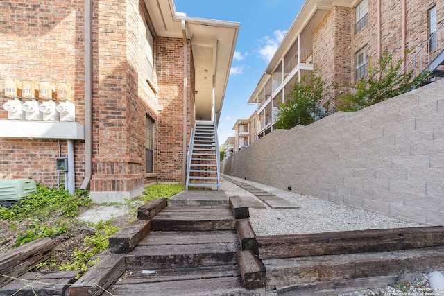 5359 Fredericksburg Rd Unit 808, San Antonio, TX 78229 - view of property exterior with brick siding and stairs