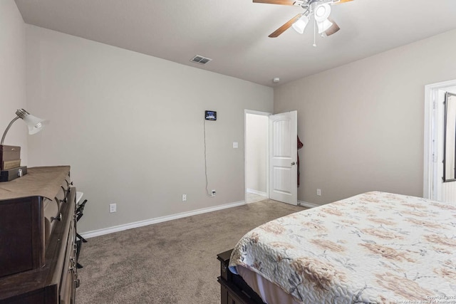 8018 Radiant Sunset, San Antonio, TX 78252 - carpeted bedroom with visible vents, baseboards, and ceiling fan