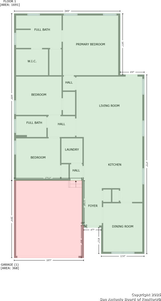 8018 Radiant Sunset, San Antonio, TX 78252 - floor plan