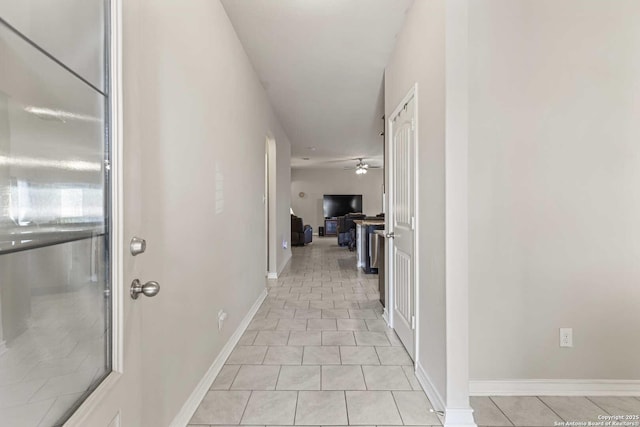 8018 Radiant Sunset, San Antonio, TX 78252 - hallway with light tile patterned floors