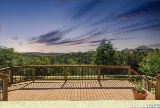 8118 Vanity, San Antonio, TX 78256 - view of deck at dusk