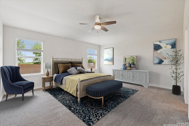 13506 Whisper Bnd, San Antonio, TX 78252 - bedroom featuring baseboards, multiple windows, and carpet floors