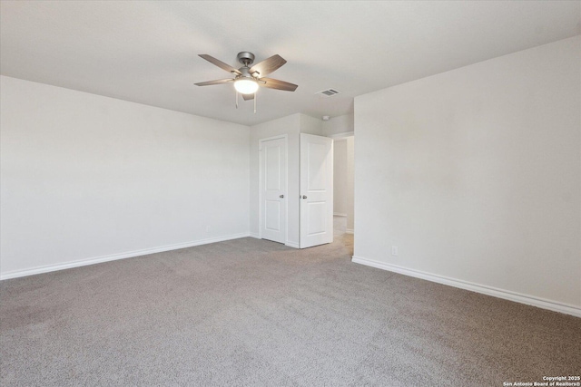 13506 Whisper Bnd, San Antonio, TX 78252 - carpeted spare room featuring visible vents, ceiling fan, and baseboards