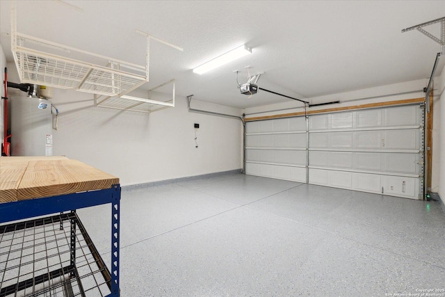13506 Whisper Bnd, San Antonio, TX 78252 - garage featuring water heater, baseboards, and a garage door opener
