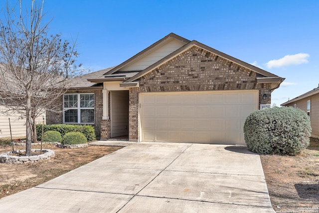 8926 Double Oak, San Antonio, TX 78254 - single story home featuring an attached garage, concrete driveway, and brick siding