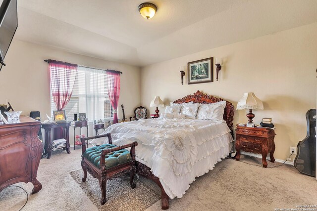 8926 Double Oak, San Antonio, TX 78254 - bedroom featuring lofted ceiling and carpet floors