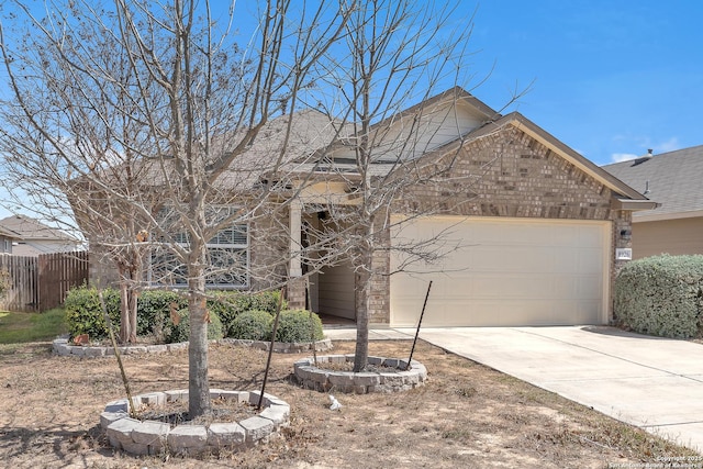 8926 Double Oak, San Antonio, TX 78254 - view of front facade with a garage, driveway, and fence