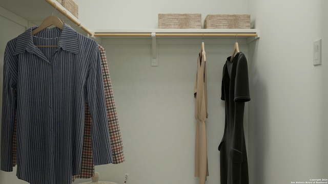 view of walk in closet