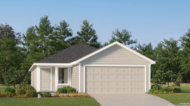 garage with driveway