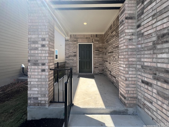 13750 Birch Xing, San Antonio, TX 78252 - doorway to property featuring brick siding
