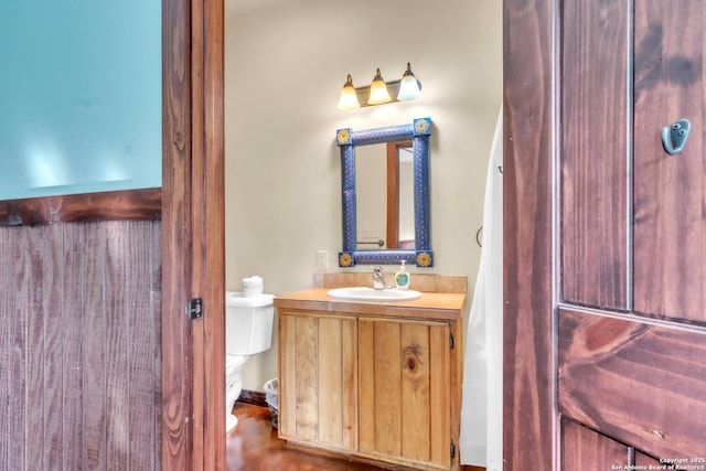 723 Tierra Linda, Concan, TX 78838 - half bathroom with toilet and vanity