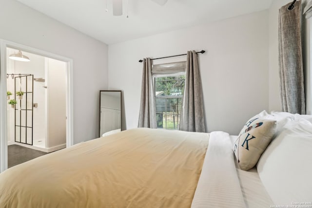 208 Woodridge, Canyon Lake, TX 78133 - bedroom with a ceiling fan