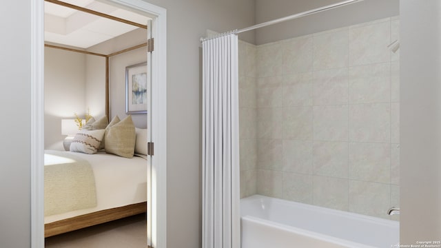 7622 Jacksboro Dr, San Antonio, TX 78252 - ensuite bathroom featuring bathing tub / shower combination and ensuite bathroom