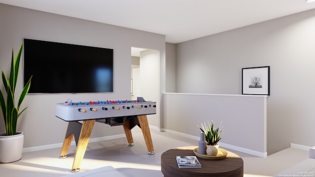7622 Jacksboro Dr, San Antonio, TX 78252 - recreation room with carpet flooring and baseboards