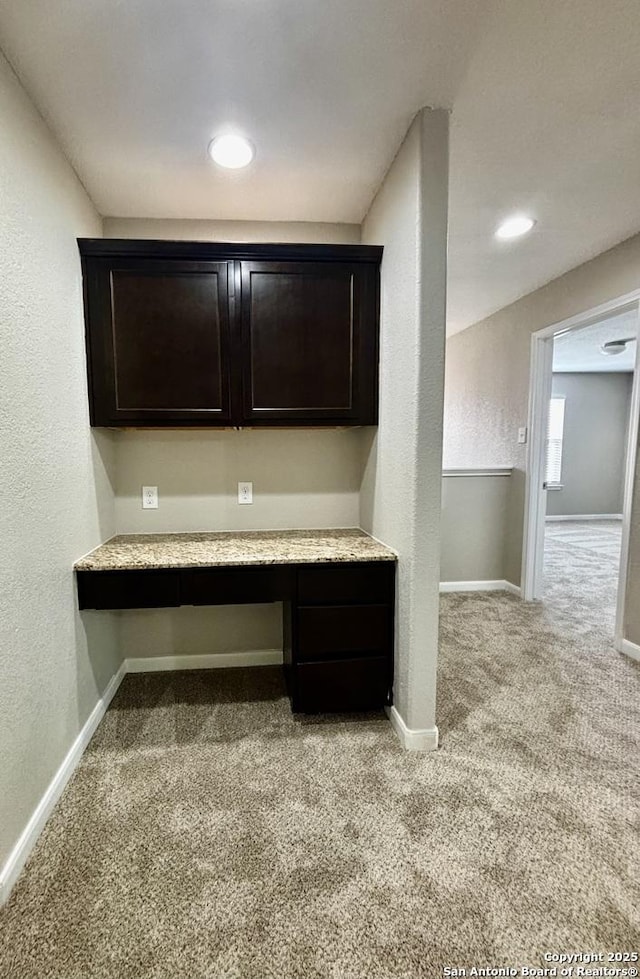 11631 Sangria, San Antonio, TX 78253 - unfurnished office featuring light carpet, built in study area, and baseboards