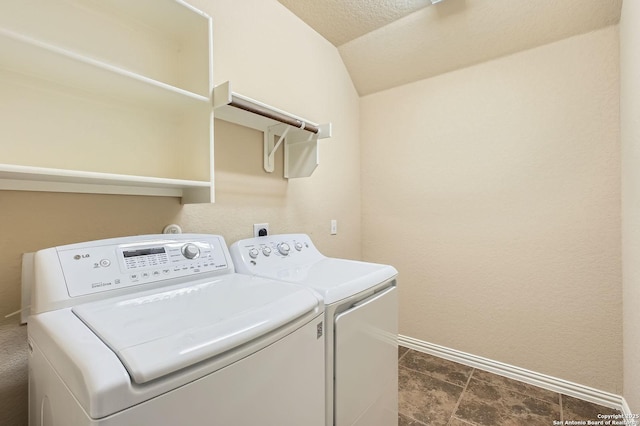 805 Raceland, San Antonio, TX 78245 - washroom featuring washer and clothes dryer, laundry area, and baseboards