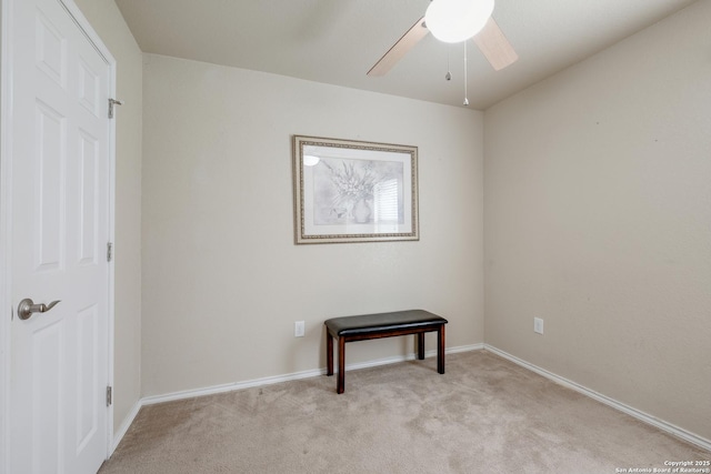 3811 Bacall Way, Converse, TX 78109 - unfurnished bedroom featuring light colored carpet, baseboards, and a ceiling fan