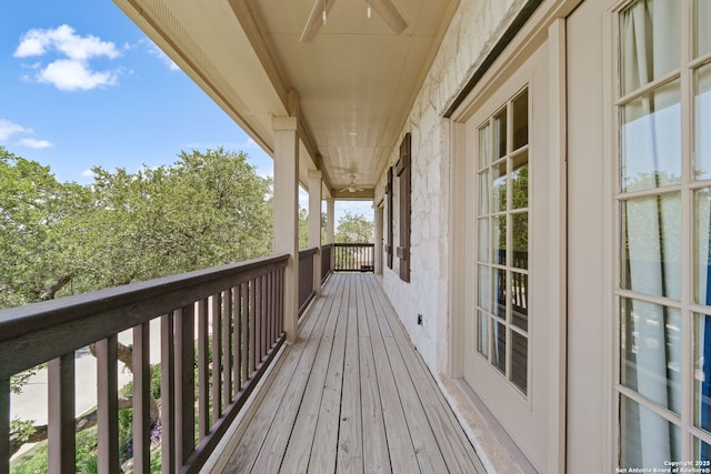 3329 Navasota Cir, San Antonio, TX 78259 - wooden deck featuring ceiling fan