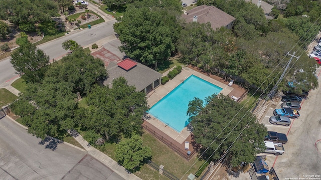 3329 Navasota Cir, San Antonio, TX 78259 - drone / aerial view of a pool