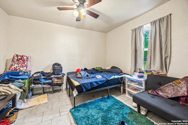 610 Novella, Adkins, TX 78101 - tiled bedroom featuring a ceiling fan