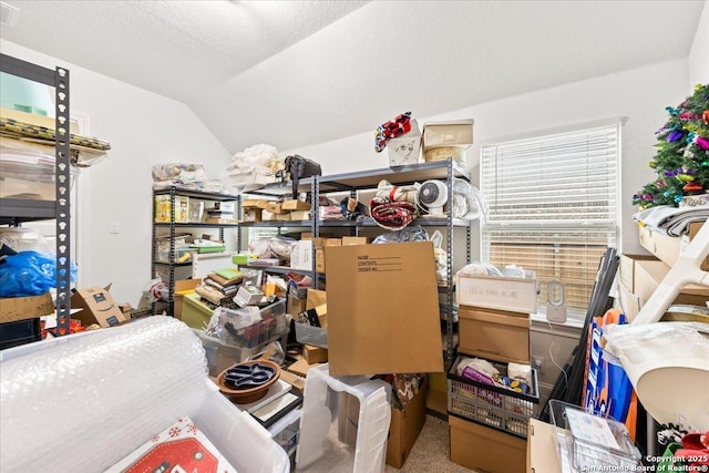 view of storage area