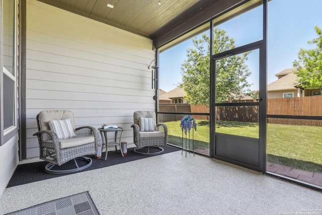 view of sunroom / solarium