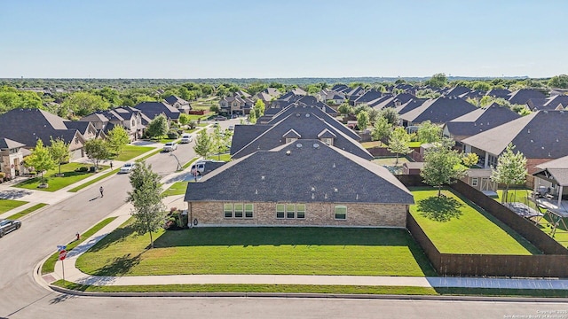bird's eye view with a residential view